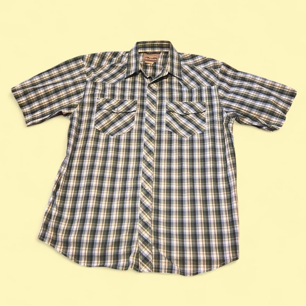 Men’s Buckhorn River Plaid Western Causal Button Down Size L